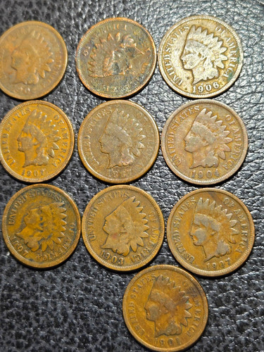 Indian head pennies 1887 - 10,